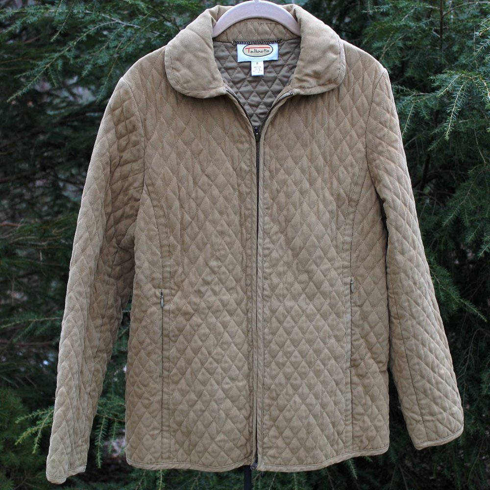 Talbots Quilted Faux-Suede Fall Jacket